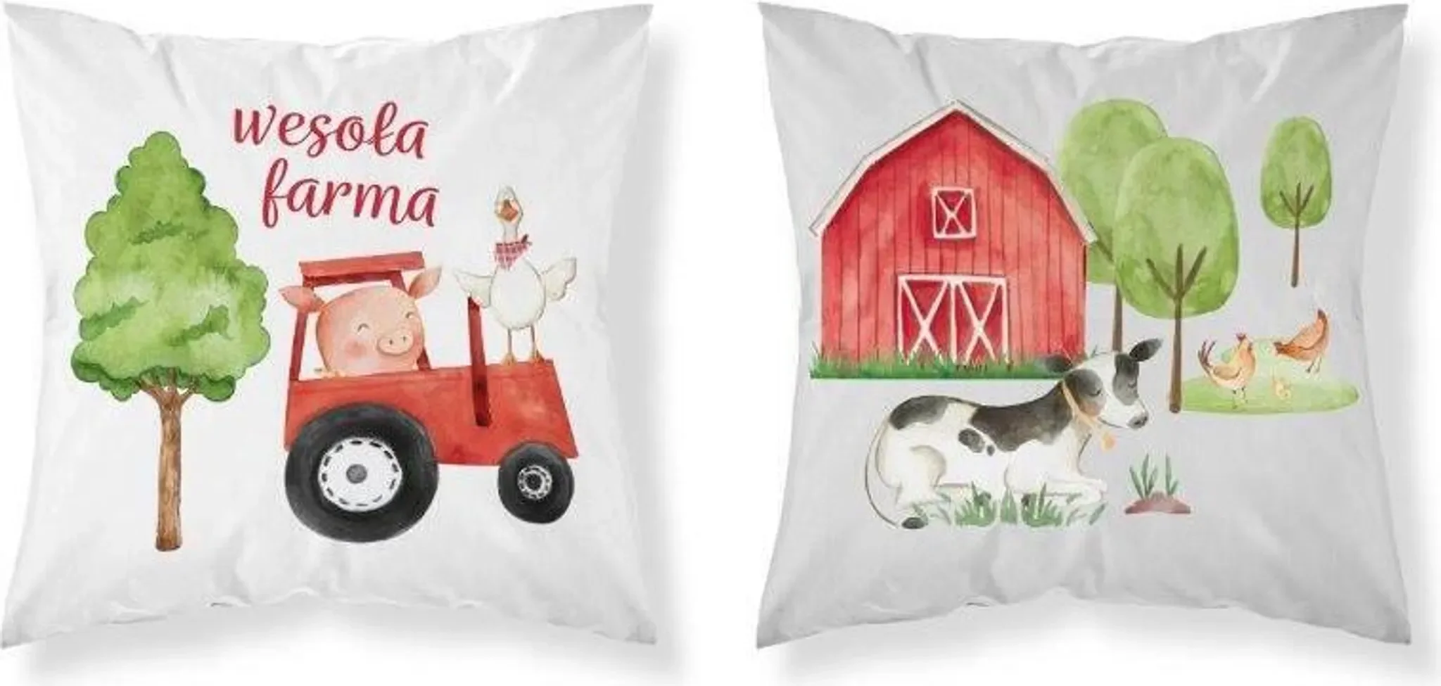 Baby Kissenbezug 40×40 – Traktor Happy Farm, Baumwolle